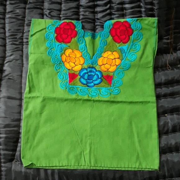 Embroidered Mexican Cotton Blouse - Picture 2 of 6